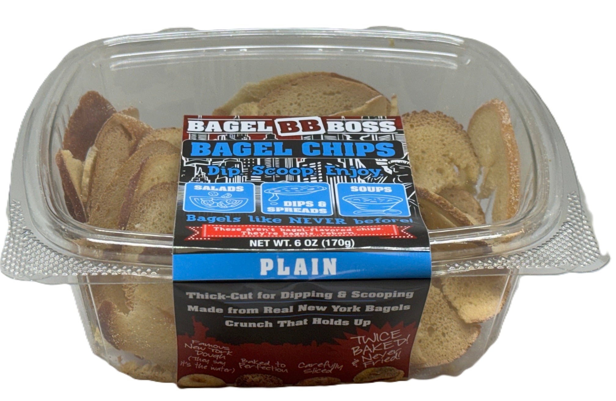 Plain Bagel Chips - 2 Containers