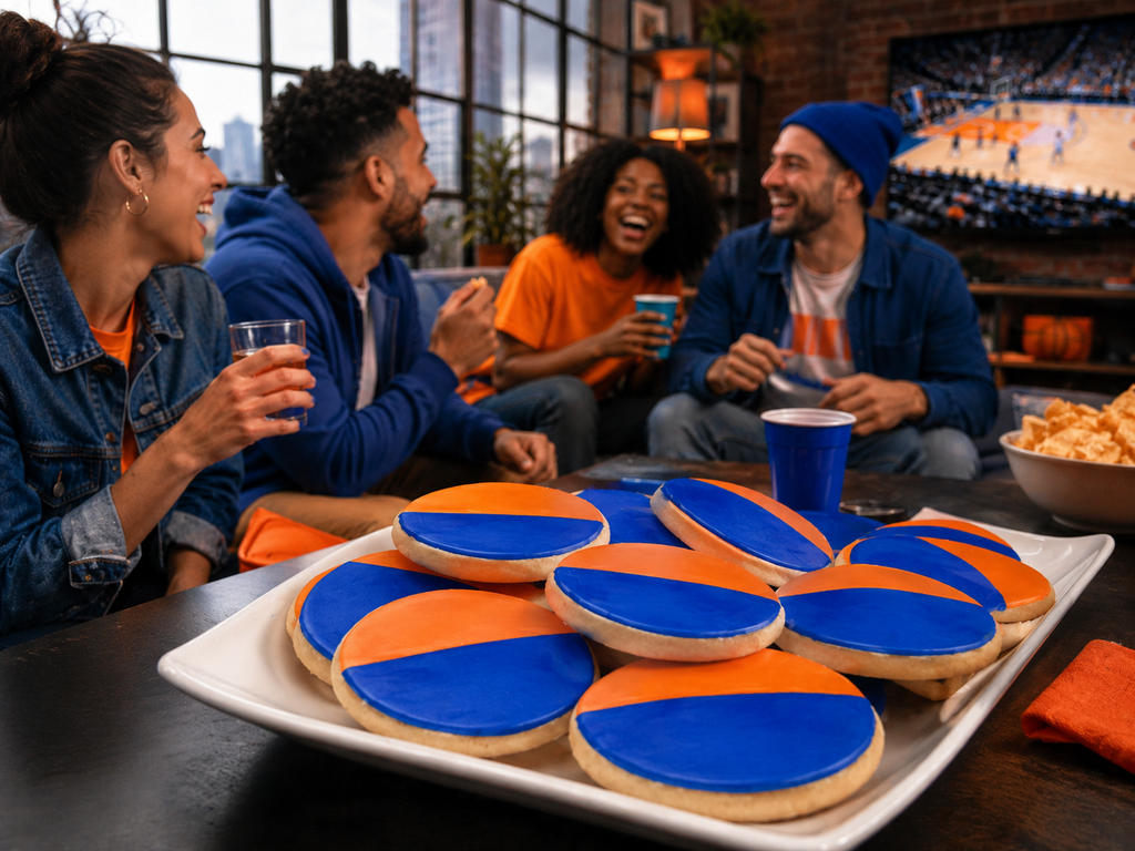 Knicks Blue & Orange Cookies