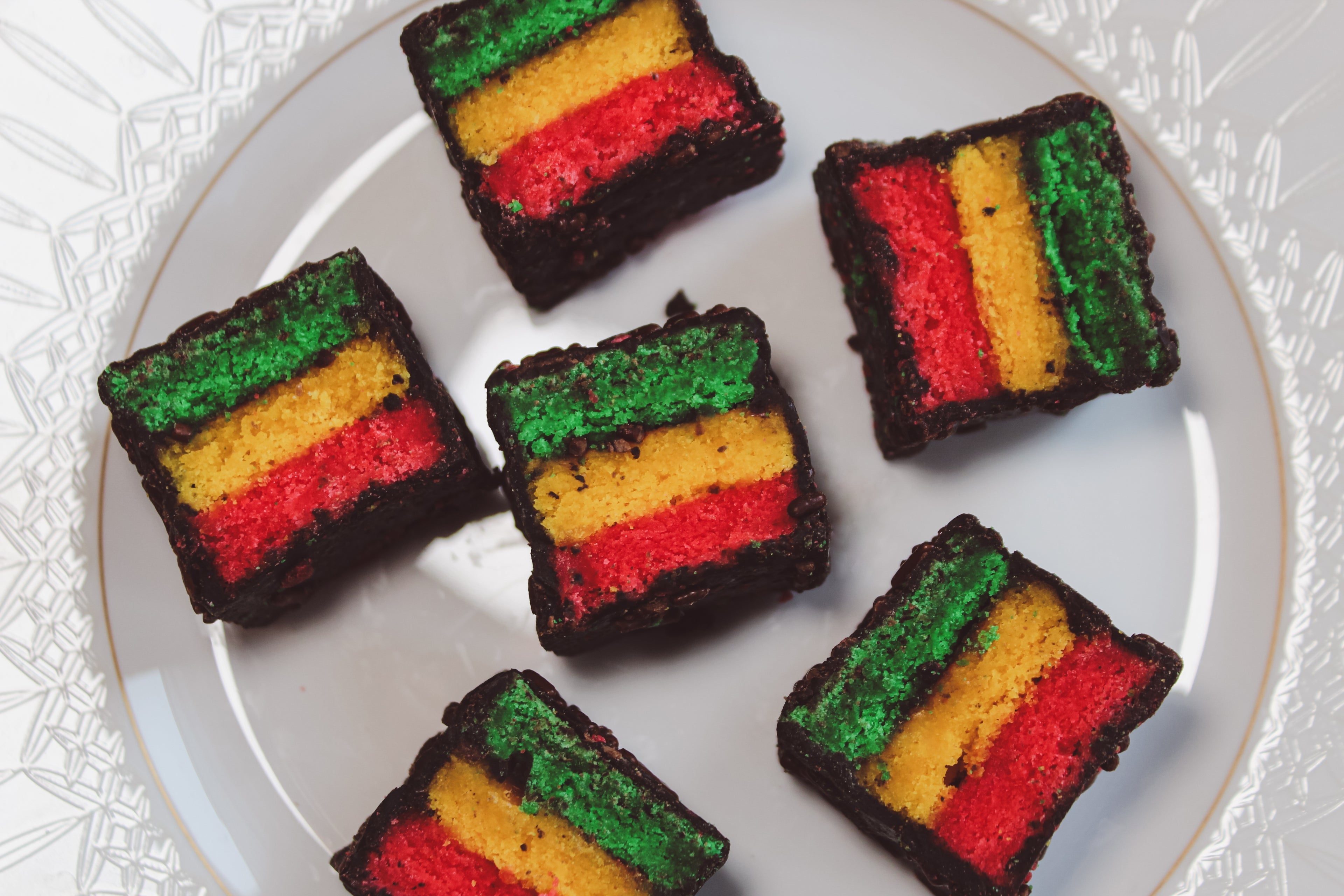 Tri Color Rainbow Cookies