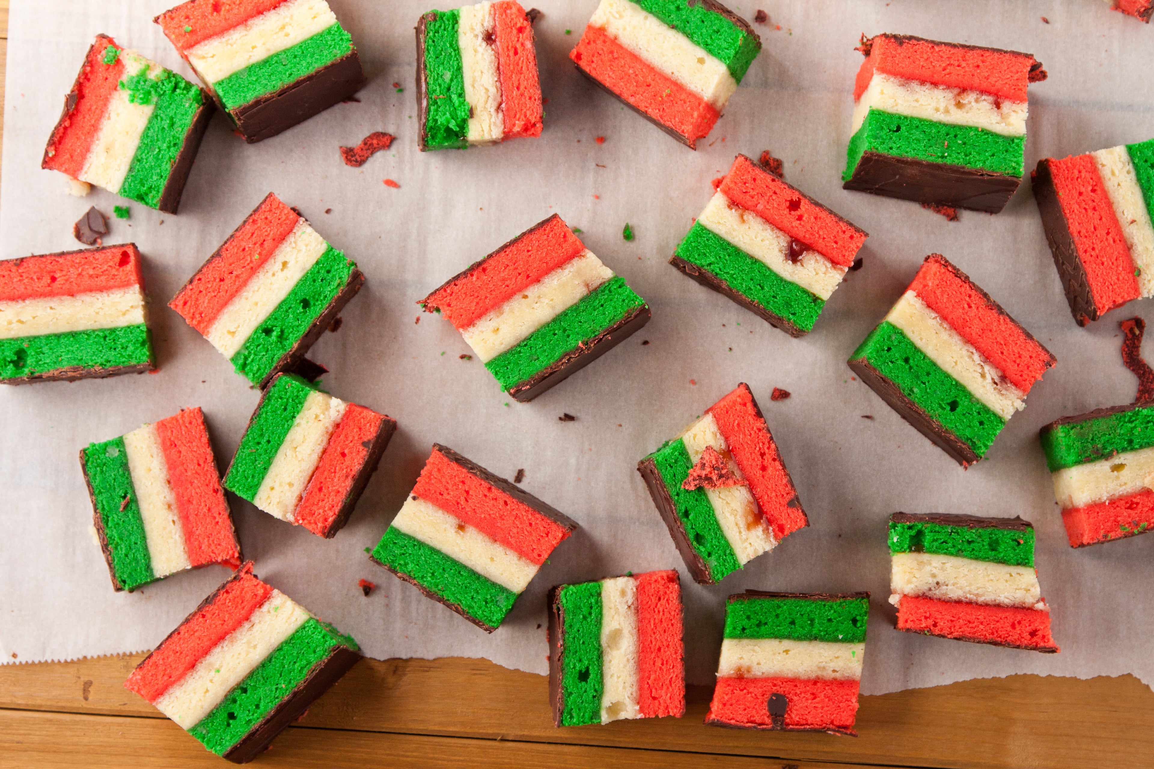 Tri Color Rainbow Cookies